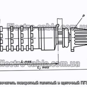 Переключатель поворотный галетный и щеточный ПГ39-510В - фотография № 1.