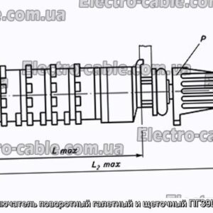 Переключатель поворотный галетный и щеточный ПГ39Ш-306В - фотография № 1.