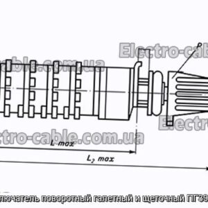 Переключатель поворотный галетный и щеточный ПГ39Ш-33В - фотография № 1.