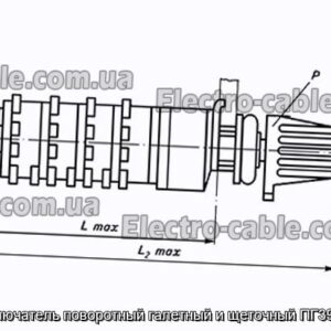 Переключатель поворотный галетный и щеточный ПГ39Ш-46В - фотография № 1.