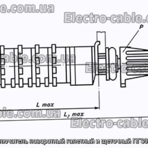 Переключатель поворотный галетный и щеточный ПГ39Ш-53В - фотография № 1.