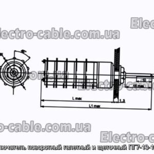 Переключатель поворотный галетный и щеточный ПГ7-13-10П3НВ - фотография № 1.