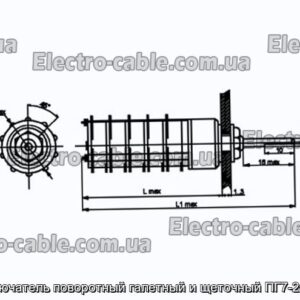 Переключатель поворотный галетный и щеточный ПГ7-2-5П2НВ - фотография № 1.