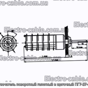 Переключатель поворотный галетный и щеточный ПГ7-27-8П2НВ - фотография № 1.