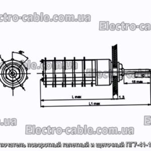 Переключатель поворотный галетный и щеточный ПГ7-41-10П1НВ - фотография № 1.