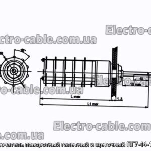 Переключатель поворотный галетный и щеточный ПГ7-44-10П2НВ - фотография № 1.