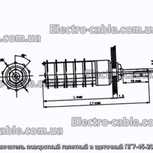 Переключатель поворотный галетный и щеточный ПГ7-45-20П1НВК - фотография № 1.