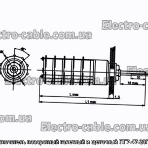 Переключатель поворотный галетный и щеточный ПГ7-47-20П2НВК - фотография № 1.