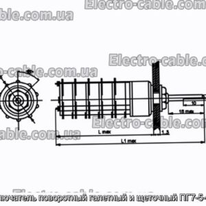 Переключатель поворотный галетный и щеточный ПГ7-5-5П5НВ - фотография № 1.