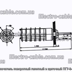 Переключатель поворотный галетный и щеточный ПГ7-8-5П3НВ - фотография № 1.
