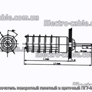 Переключатель поворотный галетный и щеточный ПГ7-9-5П4НВ - фотография № 1.