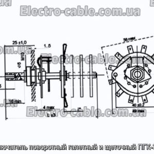 Переключатель поворотный галетный и щеточный ПГК-3П3Н-К - фотография № 1.