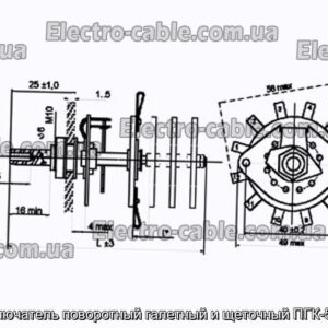 Переключатель поворотный галетный и щеточный ПГК-5П2Н-К - фотография № 1.