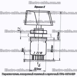 Переключатель поворотный галетный и щеточный ПР2-10П1НВР - фотография № 1.