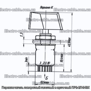 Переключатель поворотный галетный и щеточный ПР2-2П4НВК - фотография № 1.