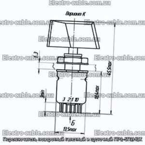 Переключатель поворотный галетный и щеточный ПР2-5П2НВК - фотография № 1.