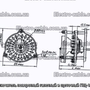 Переключатель поворотный галетный и щеточный ПЩ-12П4Н2 - фотография № 1.