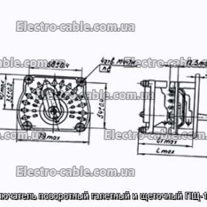 Переключатель поворотный галетный и щеточный ПЩ-15П3Н1 - фотография № 1.