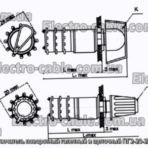 Переключатель поворотный галетный и щеточный ПГ2-23-2П12НВ - фотография № 1.