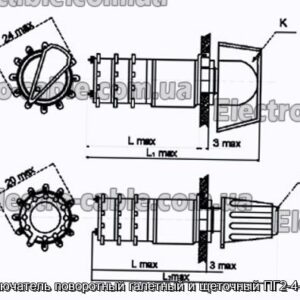 Переключатель поворотный галетный и щеточный ПГ2-4-6П4НВ - фотография № 1.