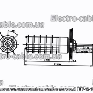 Переключатель поворотный галетный и щеточный ПГ7-12-10П2НВ - фотография № 1.