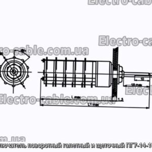 Переключатель поворотный галетный и щеточный ПГ7-14-10П4НВ - фотография № 1.