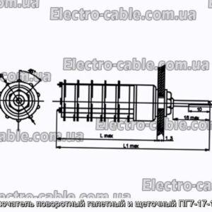 Переключатель поворотный галетный и щеточный ПГ7-17-10П2НВ - фотография № 1.