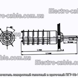 Переключатель поворотный галетный и щеточный ПГ7-18-10П3НВ - фотография № 1.