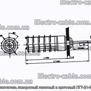 Переключатель поворотный галетный и щеточный ПГ7-21-8П1НВ - фотография № 1.