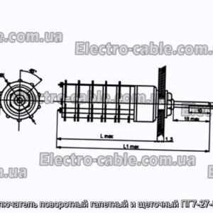 Переключатель поворотный галетный и щеточный ПГ7-27-8П2НВ - фотография № 1.