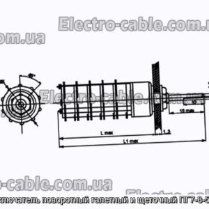 Переключатель поворотный галетный и щеточный ПГ7-8-5П3НВ - фотография № 1.