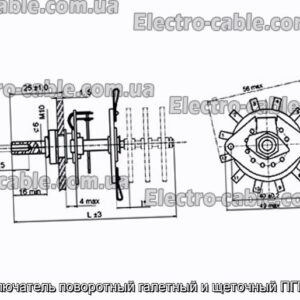 Переключатель поворотный галетный и щеточный ПГГ-5П2Н - фотография № 1.