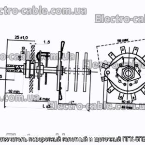 Перемикач поворотний галетний та щітковий ПГК-5П2Н-КШ - фотографія №1.