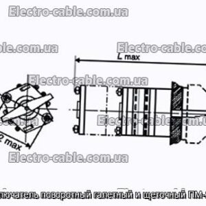 Переключатель поворотный галетный и щеточный ПМ-2П12Н - фотография № 1.