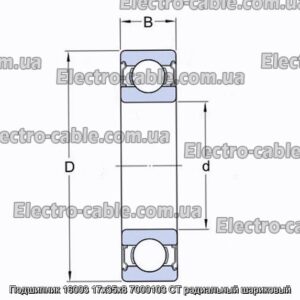 Подшипник 16003 17x35x8 7000103 CT радиальный шариковый - фотография № 2.