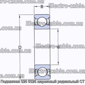 Підшипник 326 6326 кульковий радіальний CT - фотографія №2.