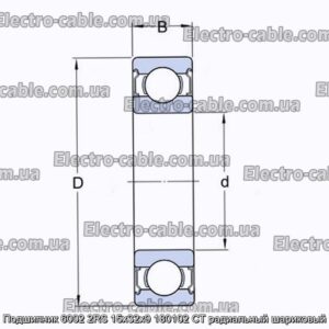 Подшипник 6002 2RS 15x32x9 180102 CT радиальный шариковый - фотография № 2.