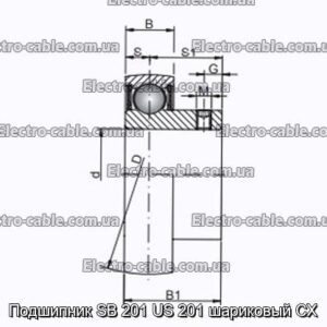 Подшипник SB 201 US 201 шариковый CX - фотография № 2.