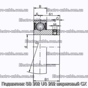 Подшипник SB 202 US 202 шариковый CX - фотография № 2.