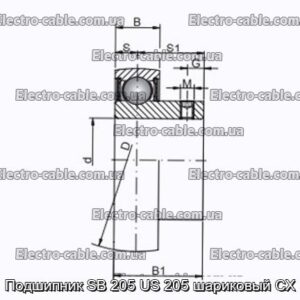 Подшипник SB 205 US 205 шариковый CX - фотография № 2.