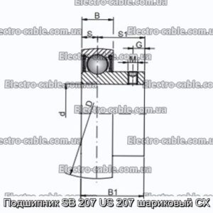 Подшипник SB 207 US 207 шариковый CX - фотография № 2.