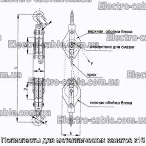 Полиспасты для металлических канатов к15 - фотография № 2.