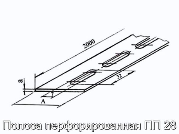 Полоса перфорированная ПП 28 - фотография № 2.