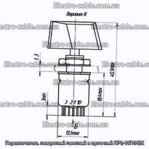 Перемикач поворотний галетний та щітковий ПР2-10П1НВК - фотографія №1.
