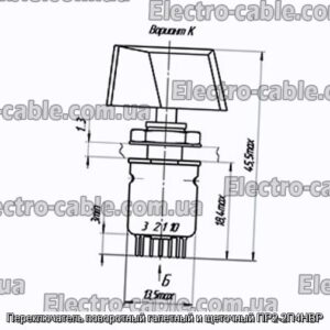 Переключатель поворотный галетный и щеточный ПР2-2П4НВР - фотография № 1.