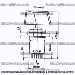 Переключатель поворотный галетный и щеточный ПР2-5П2НР - фотография № 1.