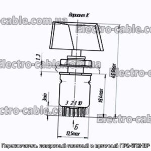 Переключатель поворотный галетный и щеточный ПР2-5П2НВР - фотография № 1.