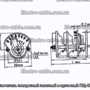 Перемикач поворотний галетний та щітковий ПЩ-8П2Н1А - фотографія №1.