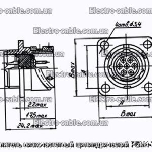 З&#39;єднувач низькочастотний циліндричний РБМ4-7-1Г1В - фотографія №1.