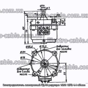 Електродвигун асинхронний РД-09 редукція 1/268 127В 4.4 об/хв - фотографія №1.